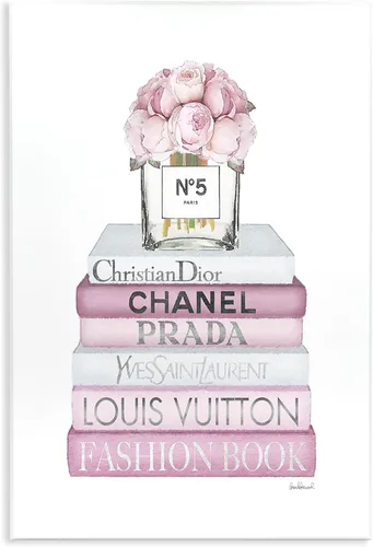 Miniatura 30 de Stupell Industries 'Chic Shoes Glam Bookstack', placa artística de pared, 10 x 15 pulgadas, fácil de colgar y resistente, fabricada en Estados