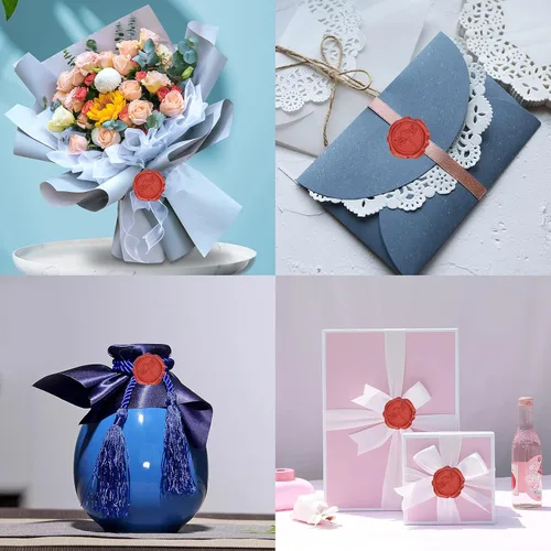 Miniatura 7 de CRASPIRE Calcomanías adhesivas para sellar cera, 25 unidades, estrellas de luna, sellos de cera autoadhesivos, calcomanías decorativas