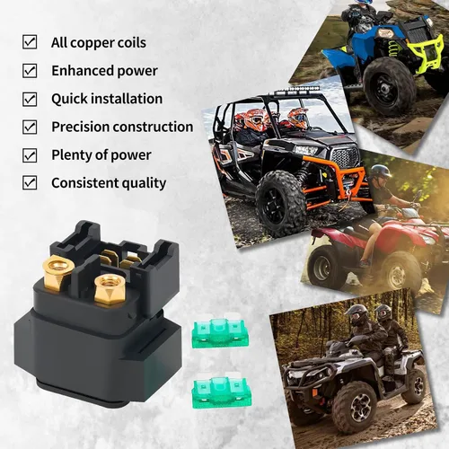 Miniatura 7 de Relé solenoide de arranque ATV compatible con Yamaha YFM350A YFM 350 400 450 660 Grizzly Big Bear Kodiak Wolverine Rhino Raptor Bruin 2000-2009