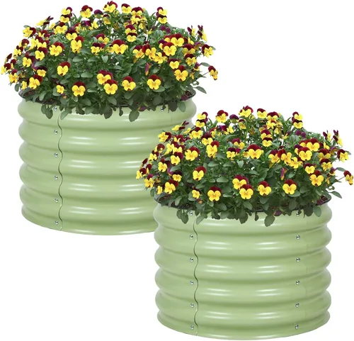 Miniatura 17 de Aoodor Aluzinc - Cama de jardín modular 2 en 1 elevada de metal, 63 pulgadas de largo x 32 pulgadas de ancho x 32 pulgadas de alto, maceta