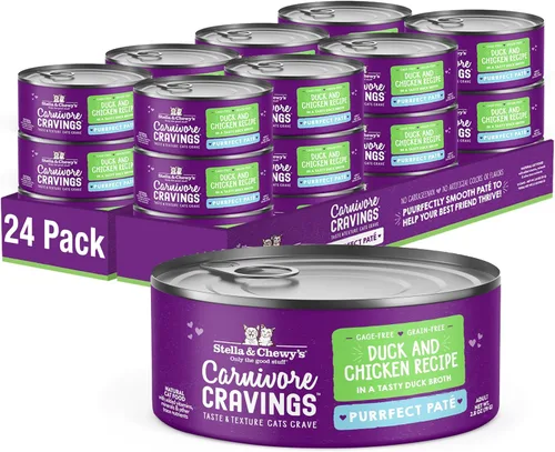 Miniatura 19 de Stella & Chewy's Carnivore Cravings Purrfect Paté - Alimento húmedo prémium sin granos para gatos, receta de atún y calabaza, alto en proteínas