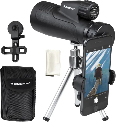 Miniatura 9 de Celestron Outland X 10x50 Monocular - Incluye adaptador para teléfono inteligente - Lente objetivo grande de 1.969 in - Óptica multicapa - Prisma