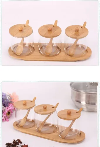 Miniatura 5 de Tarros de especias chinos retro para el hogar, tarro de condimentos de vidrio, caja de condimentos, frasco, frasco, frasco, condimento, tarro