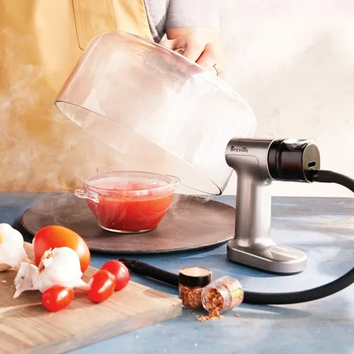 Miniatura 2 de Breville BSM600SIL - Pistola de ahumar, ahumador de mano para alimentos y cócteles, color plateado