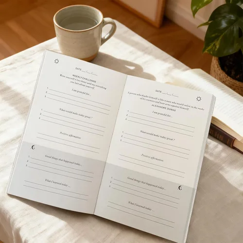 Miniatura 9 de Diario de gratitud para mujeres, indicaciones diarias guiadas rápidas con afirmaciones positivas, ejercicios de atención plena para la felicidad