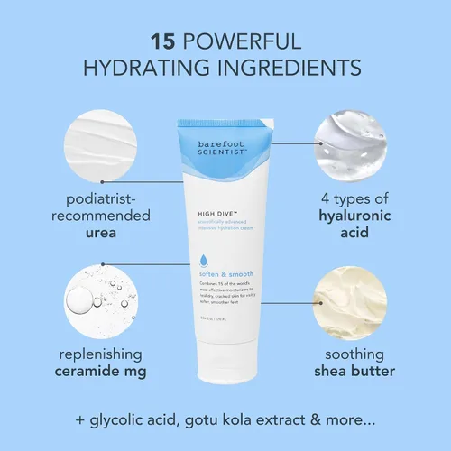 Miniatura 4 de Barefoot Scientist Crema de hidratación intensiva para terapia de pies de alta inmersión, humedad especializada para pies secos y talones agrietados
