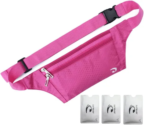 Miniatura 81 de Bolsa de cintura ultrafino con ranuras c/visualización para tarjeta de crédito, para deportes, aire libre, correr, caminar, viajes.