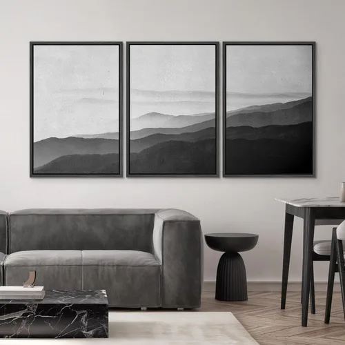 Miniatura 184 de SIGNWIN Lienzo enmarcado para pared, arte con pinceladas de flujo neutro en tonos beige abstractos, ilustraciones, arte moderno, decorativo