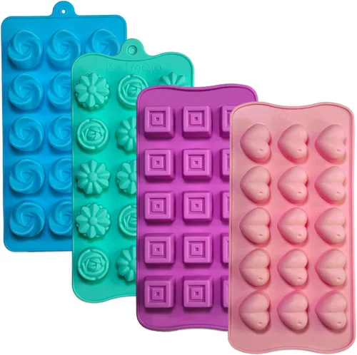 Miniatura 17 de 2 moldes de chocolate – Molde de silicona para chupete de una sola pieza, tamaño bocado, moldes de chocolate para decoración de pasteles y cupcakes