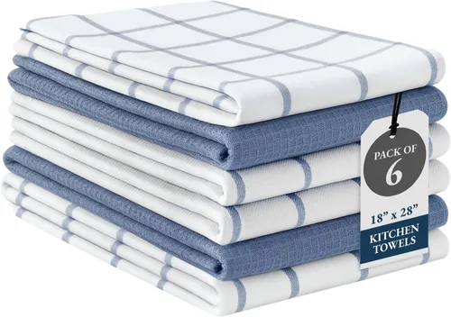 Miniatura 48 de LANE LINEN Juego de toallas de cocina y paños de cocina de algodón, paquete de 6 – Toalla de platos absorbente y de secado rápido, 45,7 cm x 71 cm