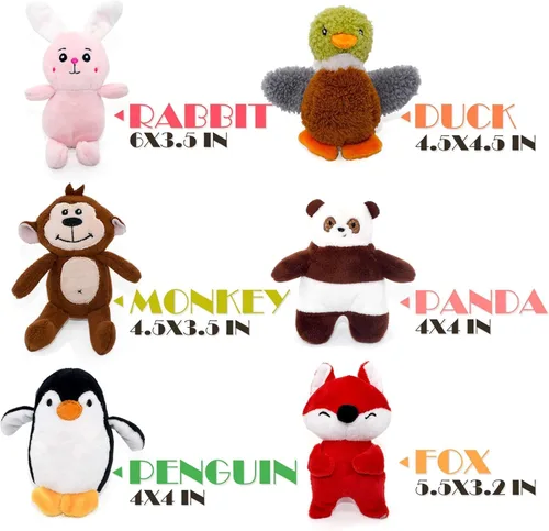 Miniatura 7 de SHARLOVY Juguetes chirriantes para perros pequeños, juguete de peluche para cachorros, lindo juguete masticable para cachorros para la dentición