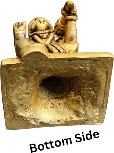Miniatura 6 de Ídolo de Lord Hanuman de latón para templo del hogar de 3.25 pulgadas, postura sentada con Gada, murti religioso hecho a mano para habitación Pooja