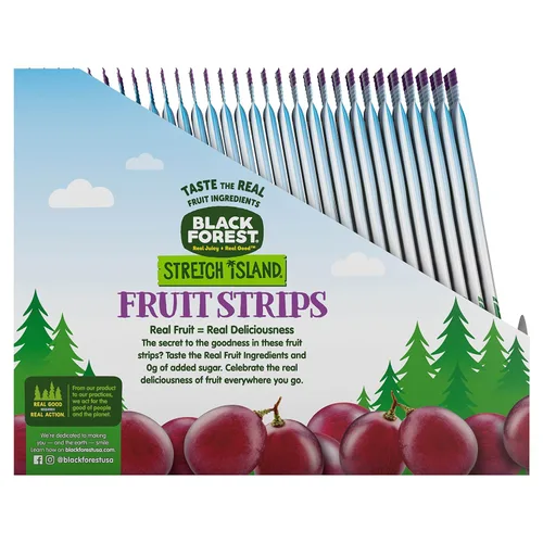 Miniatura 4 de Black Forest Stretch Island - Tiras de frutas, sabor a uva, tiras de 0.5 onzas (paquete de 30)