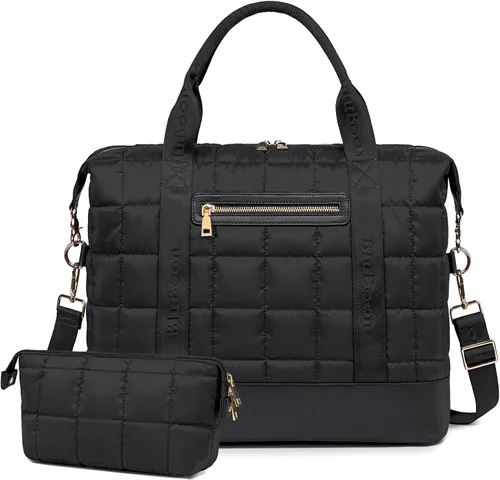 Miniatura 59 de BLUBOON Bolsas de viaje con cremallera, bolsa de lona para mujer, bolsa de fin de semana para mujer, bolsa de lona para llevar en la bolsa de lona
