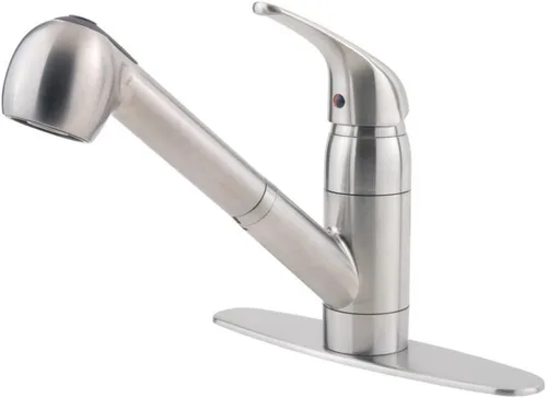 Grifo de cocina de Pfister con un mango extraíble de 1 o 3 orificios, sin plomo, serie Pfirst, G133-10SS Acero inoxidable
