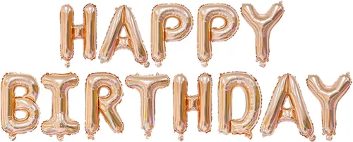 Miniatura 13 de Letras de aluminio de 16 pulgadas con texto en inglés «Happy Birthday» de color negro para hombres, mujeres, niños, suministros de decoración