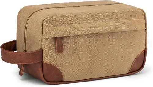 Miniatura 9 de Vorspack Neceser de viaje – Neceser colgante para hombre, resistente al agua, bolsa de afeitar de lona para viajes, Azul marino, M, Classic