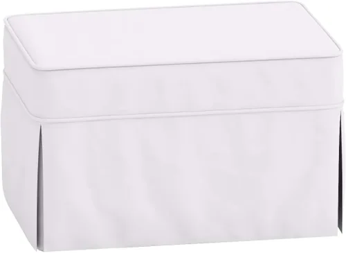 Miniatura 5 de La funda otomana de algodón de reemplazo. Se adapta a Pottery Barn PB Basic Ottoman. Funda para sofá de algodón denso (gris oscuro básico)