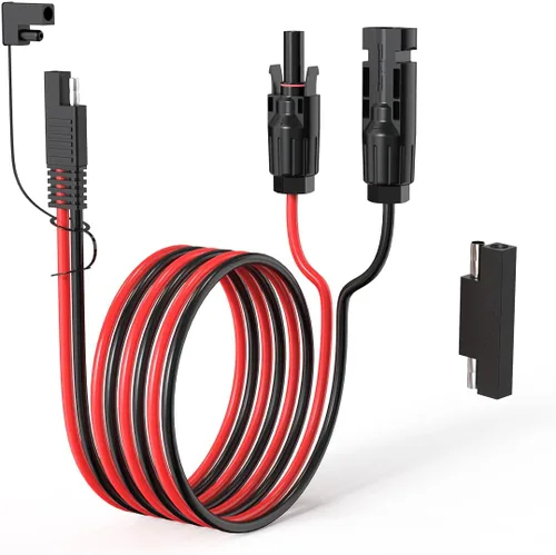 Miniatura 8 de ELFCULB Cable de extensión de panel solar de 10 AWG de 10 pies a SAE, adaptador de polaridad inversa SAE para paneles solares, kit de cargador