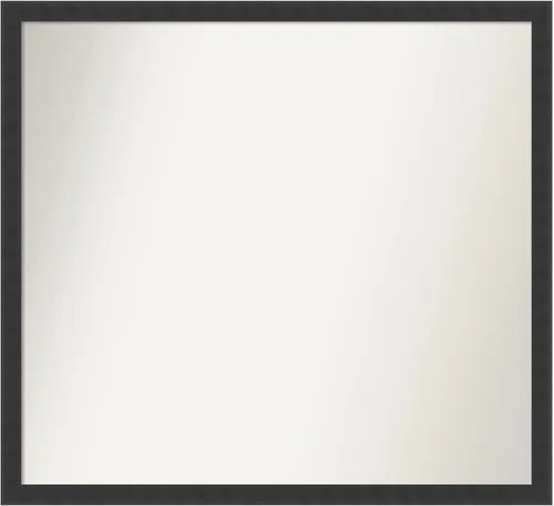Miniatura 207 de Amanti Art Espejo de baño negro para sobre fregadero, 22 x 22 pulgadas, espejo de tocador cuadrado estrecho negro Avon, marco de madera casual