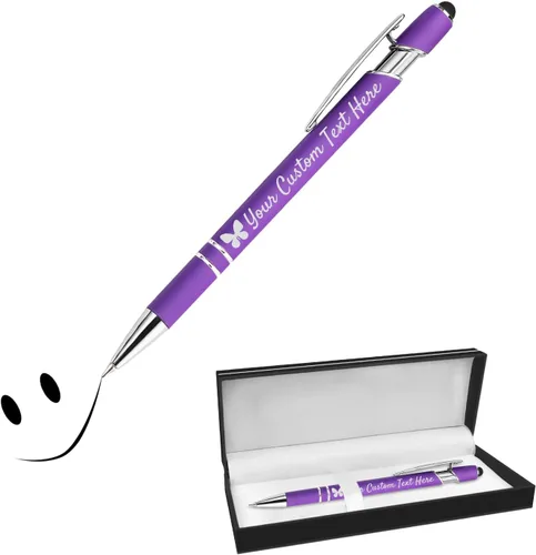 Miniatura 10 de Bolígrafos personalizados con lápiz capacitivo, bolígrafos grabados personalizados, impresos con tu logotipo o mensaje para Navidad, graduación