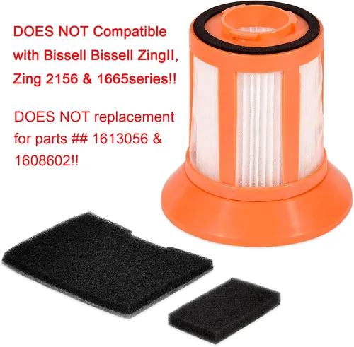 Miniatura 4 de HIFROM Filtro de repuesto compatible con Bissell sin bolsa 6489 64892 64894 10M2 filtro de aspiradora, kit de filtro de taza de suciedad