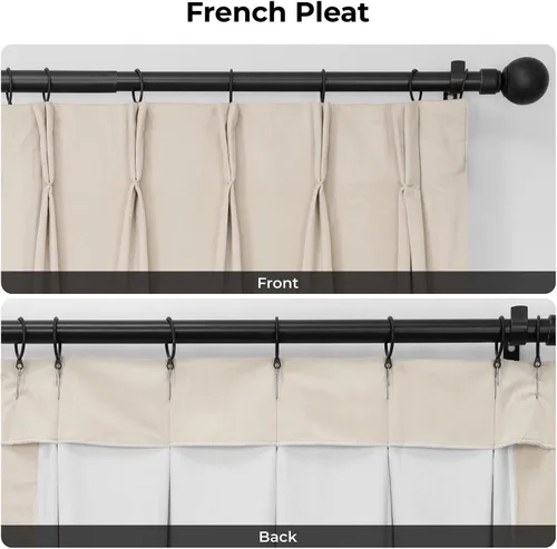 Miniatura 5 de HPD Half Price Drapes Cortinas Opacas de Terciopelo - 84 Pulgadas de Largo 1 Panel Cortina Opaca Signature Plisada para Sala de Estar y Dormitorio