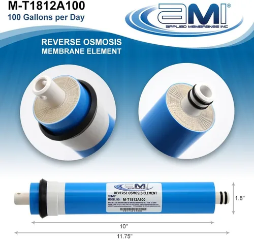 Miniatura 2 de APPLIED MEMBRANES INC. Membrana de ósmosis inversa 100 GPD Reemplazo del filtro de agua de membrana RO para sistema de filtración de agua