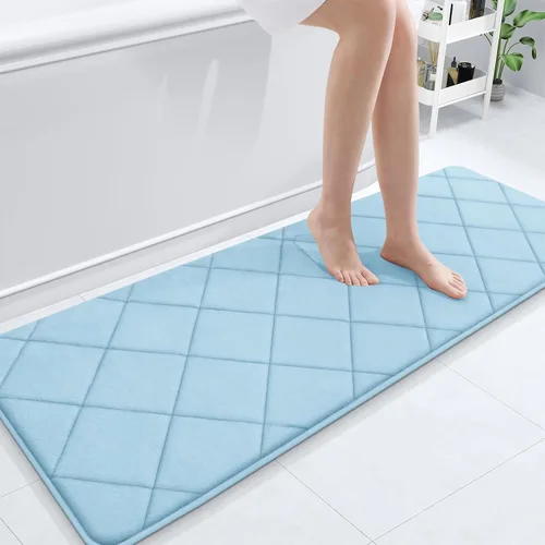 Miniatura 85 de OLANLY Tapete de baño de espuma viscoelástica de 24 x 16 pulgadas, ultra suave y absorbente, lavable a máquina, cómodo tapete de baño para suelo