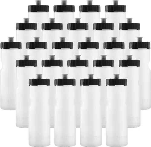 Miniatura 10 de 50 Strong Paquete de 24 botellas de agua a granel – Botellas deportivas sin BPA de 22 onzas con tapa superior fácil de abrir – fabricadas en Estados