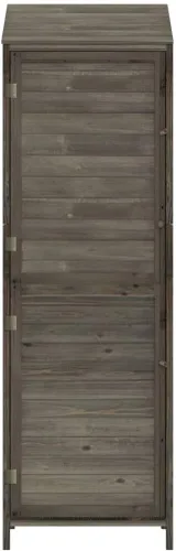 Miniatura 4 de Cobertizo de almacenamiento de madera para jardín, gabinete de almacenamiento al aire libre, cobertizo de herramientas de madera de jardín, Antracita