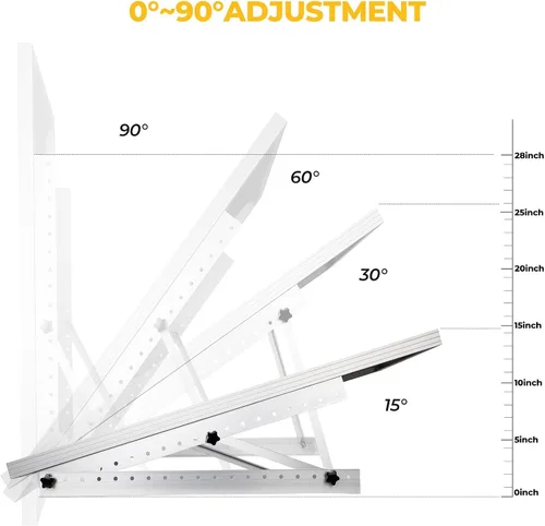 Miniatura 3 de BougeRV Soportes de montaje para panel solar ajustables de 28 pulgadas con patas inclinables plegables, soporte de montaje para paneles solares