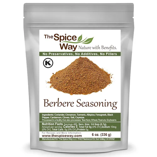 The Spice Way Ethiopian Berbere - Mezcla de especias tradicional etíope suave y caliente. Sin aditivos, sin conservantes, sin rellenos, solo