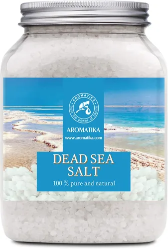 Sal del Mar Muerto 35 oz – 100% pura y natural – Sales del Mar Muerto 2.2 lbs – Lo mejor para un buen sueño – Alivio del estrés – Belleza –
