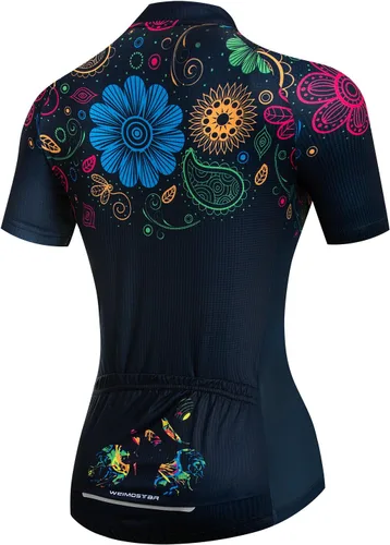 Miniatura 2 de JPOJPO Camiseta de ciclismo para mujer, de secado rápido, transpirable, reflectante, S-2XL