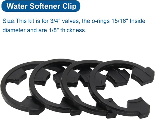 Miniatura 3 de Clip de suavizante de agua de 3/4 pulgadas 7116713 para Kenmore, Kit de piezas de suavizador de agua GE Sears 7337563 y 7337571 (4/paquete)
