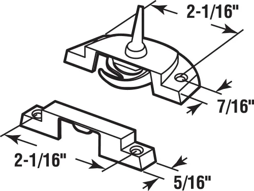 Miniatura 3 de Prime-Line Products, F 2588, traba de seguridad para ventana con guardián., F 2588 Blanco
