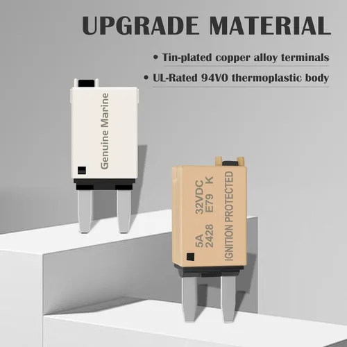 Miniatura 3 de Kit de fusibles de reinicio manual ATM Mini fusibles de perfil bajo 5A, 10A, 15A, 20A, 25A, 30A para disyuntores automotrices de 32 V CC, fusibles