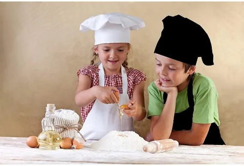 Miniatura 6 de Toal - 16 delantales negros para chef, delantales de chef ajustables con 2 bolsillos para niñas y niños, para pintar, cocinar, hornear