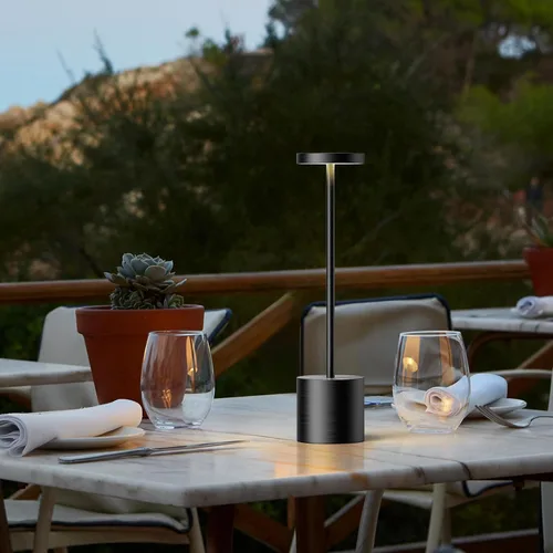 Miniatura 7 de SAKRINGT Lámparas de mesa inalámbricas recargables, luz de mesa LED portátil de 6000mAh operada con batería para restaurante al aire libre, paquete