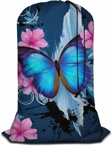Miniatura 18 de Swono Grunge - Bolsa grande de ropa sucia para ropa sucia para cesta de lavandería, diseño de rayas patrióticas, estrellas envejecidas, lavable a