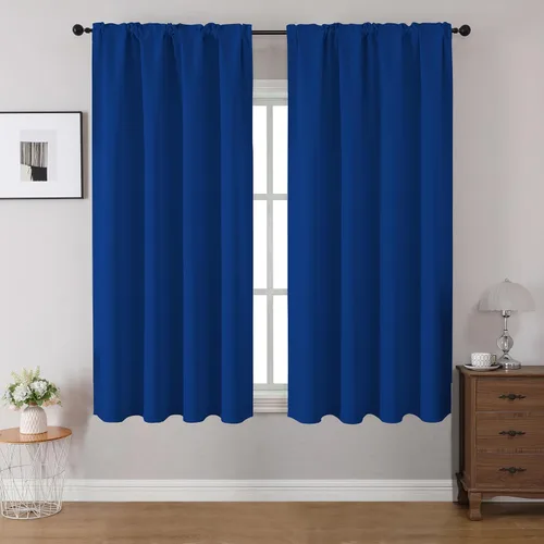 Miniatura 32 de CUCRAF Cortinas opacas de 45 pulgadas de largo, juego de 2 paneles para dormitorio, bolsillo para cortinero, cortinas de oscurecimiento