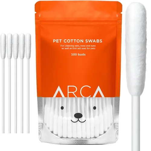 Miniatura 8 de ARCA PET Hisopos de algodón para perros y gatos, limpiador de oídos para gatos y perros, hisopo de algodón largo, kit de limpieza de orejas de gato