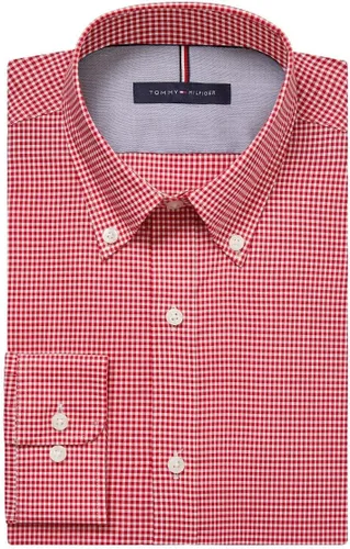 Miniatura 3 de Tommy Hilfiger Camisa de vestir para hombre, ajuste delgado, sin planchado, guinga