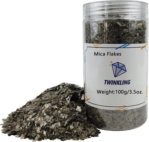 Miniatura 11 de TWINKLING Copos de mica de color natural, copos dorados, hoja de purpurina de copos de mica para manualidades de resina de bricolaje, arte de uñas