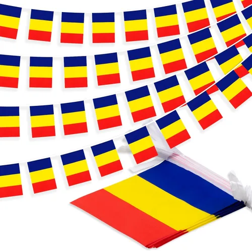 Miniatura 8 de Bandera de cuerda de Albania, pequeña mini bandera de Albania, bandera de escarapela, decoración nacional del país para escuela, fiesta, eventos