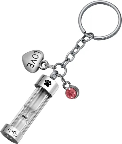 Miniatura 39 de Llavero de reloj de arena para cenizas, colgante de urna conmemorativa, recuerdo de cremación, joyería para tía, Aunt