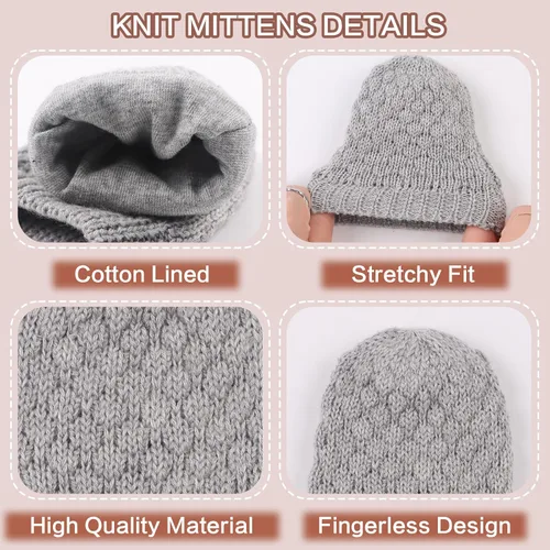 Miniatura 30 de Guantes de punto para bebés, niños y niñas, guantes de invierno para recién nacidos, guantes de 0 a 3 años