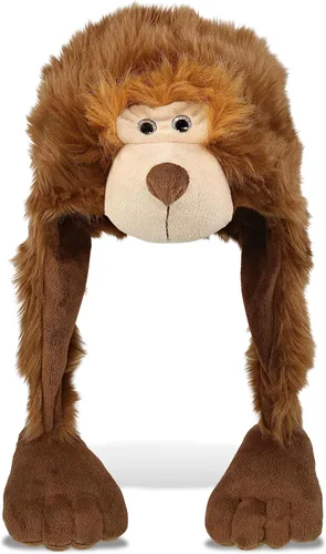 Miniatura 44 de DolliBu Gorro de felpa – Gorro de peluche de forro polar súper suave con orejeras, acogedor sombrero de invierno cálido para niños – Talla única