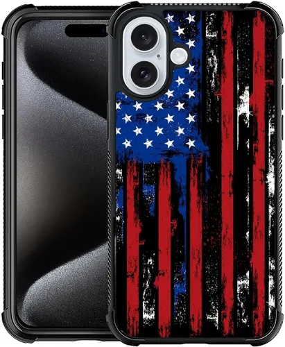 Miniatura 143 de Funda compatible con iPhone X/XS, diseño de bandera estadounidense de béisbol, TPU suave, a prueba de golpes, de vidrio templado, para iPhone X/XS